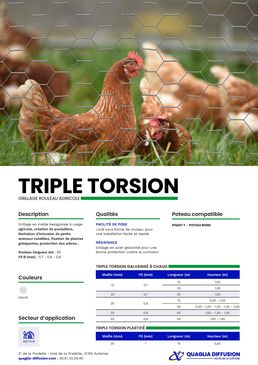 Grillage rouleau agricole | Triple torsion