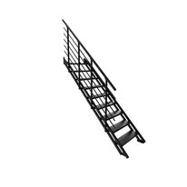 Escalier extérieur NEW YORK 2 droit 8 à 10 marches Métal Embossées | LAPEYRE SERVICES