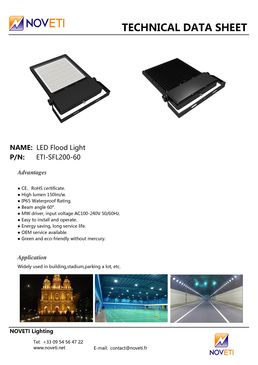 Projecteurs LED STADIUM floodlight park 200W - 30.000LM | ETI-SFL200-120
