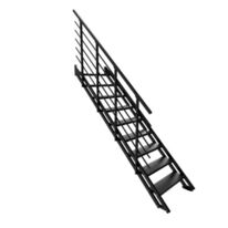 Escalier intérieur NEW YORK 2 droit 8 à 10 marches Métal Embossées | LAPEYRE SERVICES