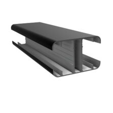 Profilé de finition | Profilé en aluminium noir RAL 9005 à revêtement structuré