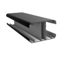 Profilé de finition | Profilé en aluminium noir RAL 9005 à revêtement structuré