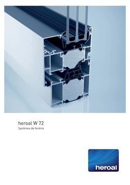 Système de fenêtres en aluminium durables de dernière génération | heroal W 72 