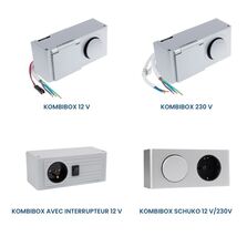 Prises électriques et interrupteurs pour l’intégration dans le mobilier | Kombibox 