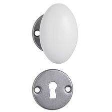 Poignée de porte intérieure | Souillac en porcelaine de Limoges à rosace à clé