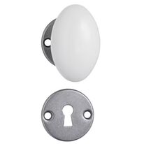 Poignée de porte intérieure | Souillac en porcelaine de Limoges à rosace à clé
