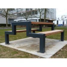 Ensemble de pique-nique robuste acier-bois B.L.O.C. type A | TABLOCA