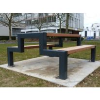 Ensemble de pique-nique robuste acier-bois B.L.O.C. type A | TABLOCA