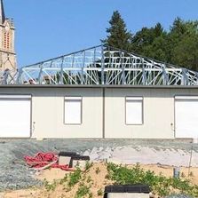 Ferme de toiture pour charpente métallique en kit | BATI-FABLAB 