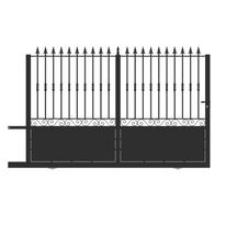 Portail Coulissant Santeuil ½ Ajouré Acier Anti-Co Noir | LAPEYRE SERVICES