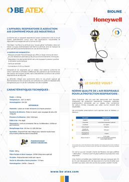 Appareil respiratoire Isolant | BIOLINE (ARI)