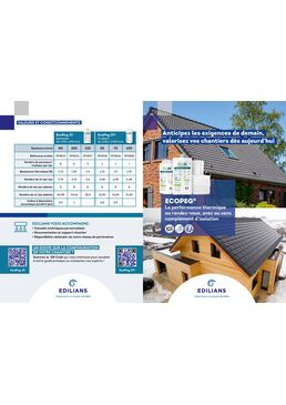 Laine isolante thermo acoustique en polyester recyclé | EcoPeg 39+