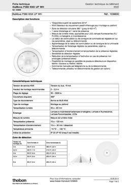 Détecteur de présence passif infrarouge à détection circulaire sur 360° | theMova P360 KNX UP WH
