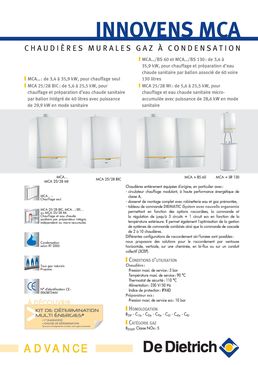 Chaudières murales gaz à condensation de 3 à 24,9 kW | Innovens
