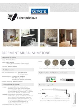Parement mural en pierre naturelle | Slimstone quartzite ou ardoise