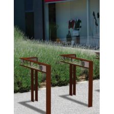 Appui vélo | Appui vélo Graph en acier avec décor personnalisable
