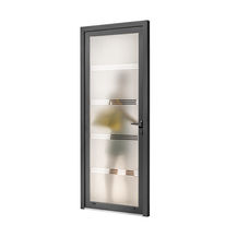Porte en aluminium avec vitrage imprimé, à décors ou sablé | Portes vitrées aluminium