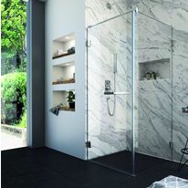 Paroi de douche à portes battantes ouverture double sens | Gloss