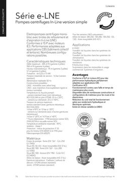 Pompes centrifuges In-Line | e-LNE