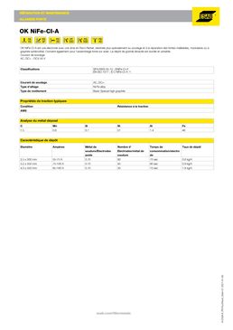 Electrodes fontes | OK NIFe-CI-A