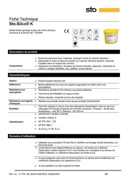 Enduits à base de résine siloxane | StoSilco MP / K / R