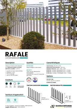 Clôture barreaudée en tube rond | Rafale