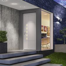 Gamme de portes d'entrée en PVC blanc | Confort I