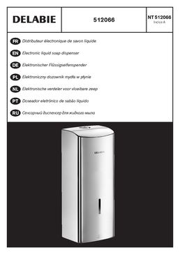 Distributeur électronique de savon liquide mural, 1 litre | Réf. 512066BK