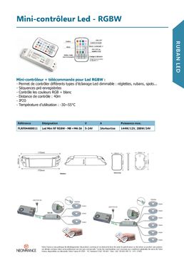 Mini-contrôleur Led - RGBW | Ruban Led