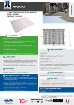 Plaque stabilisatrice pour graviers ALVEPLAC®