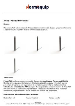 Potelet PMR Carcans