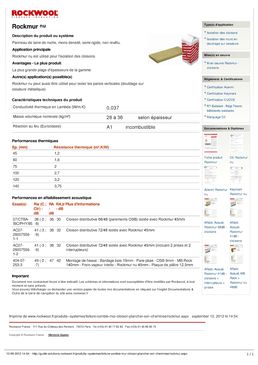 Panneau isolant semi-rigide non revêtu pour cloison et doublage | Rockmur nu