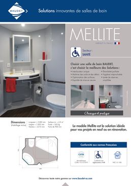 Salle de bain monobloc compacte et médicalisée | MELLITE