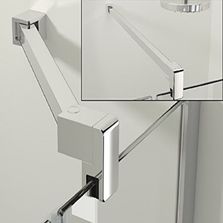 Barre de renfort et de fixation multi-positions pour paroi de douche en verre | PROFILTEK