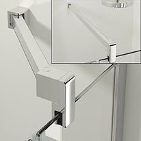 Barre de renfort et de fixation multi-positions pour paroi de douche en verre | PROFILTEK