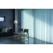 Store à légères bandes verticales en voilage semi-transparent | Voilage