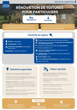 Bac acier support tuiles canal (compatible faible pente 7%) sous ATec 