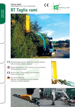 Taille Haie 1500 mm pour pelle de 4 à 10 tonnes | BT16