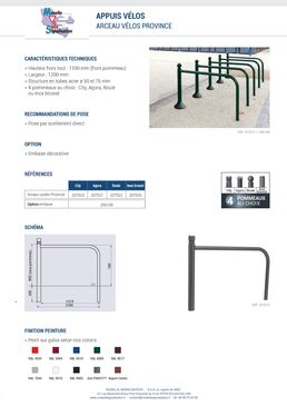 Arceau vélos à 4 pommeaux | SOLUVELOS 