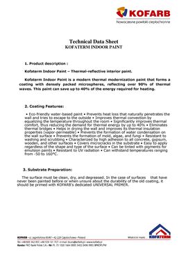 Peinture thermo-réflective d'intérieur | KOFATERM 