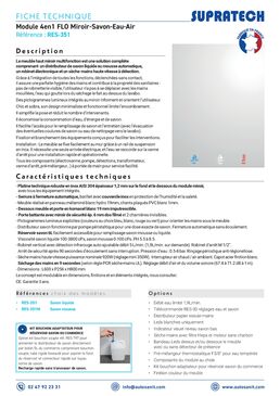 Meuble haut miroir multifonction FLO 4 en 1 | RES-351