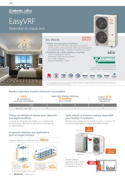 Climatiseur central réversible ou chaud seul pour hôtels et bureaux  | EasyVRF