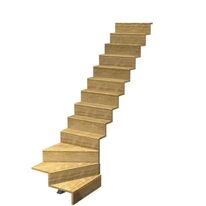 Escalier Jazz quart tournant bas sans rampe | Jazz