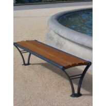 Banquette urbaine | Banquette Vallon en acier et bois