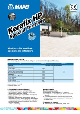 Mortier colle classé C2 E spécial sols extérieurs | Kerafix HP Spécial Terrasse