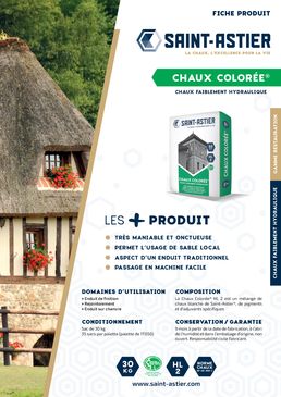 CHAUX COLORÉE® - HL 2 – Chaux faiblement hydraulique – sac de 30 kg