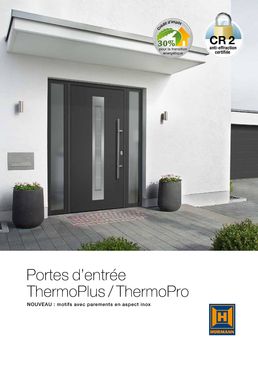 Porte d'entrée en acier à isolation thermique intégrée | Thermo65