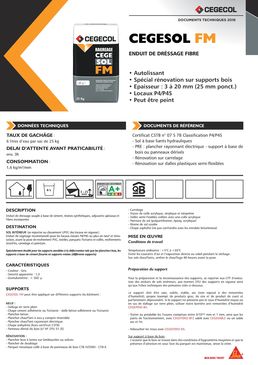 Enduit de dressage fibré | CEGESOL FM