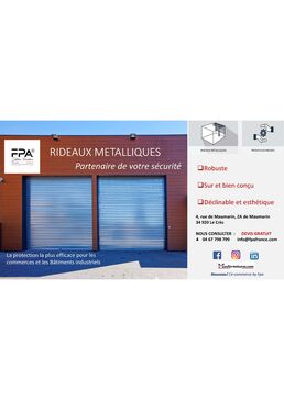 Rideau métallique de sécurité | Rideaux métalliques galvanisés pleins, microperforés ou à mailles