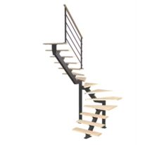 Escalier Elliot Double Quart Tournant Intermédiaire avec Rampe Eva | LAPEYRE SERVICES